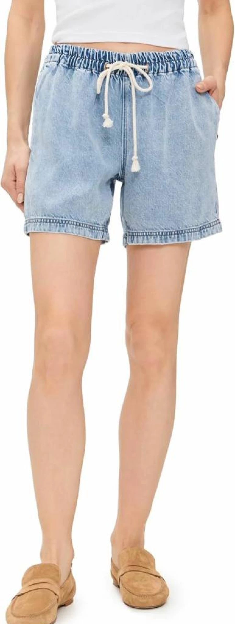 XIRENA Women's Sascha High-Waisted Shorts - Comfortable Stretchy Casual Denim Shorts for Women