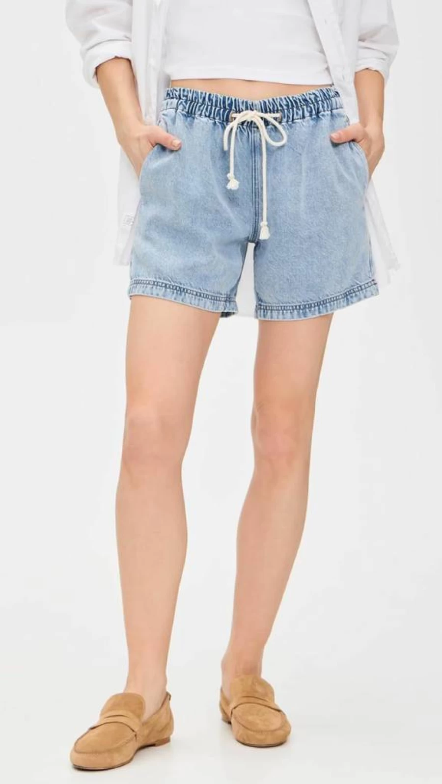 XIRENA Women's Sascha High-Waisted Shorts - Comfortable Stretchy Casual Denim Shorts for Women