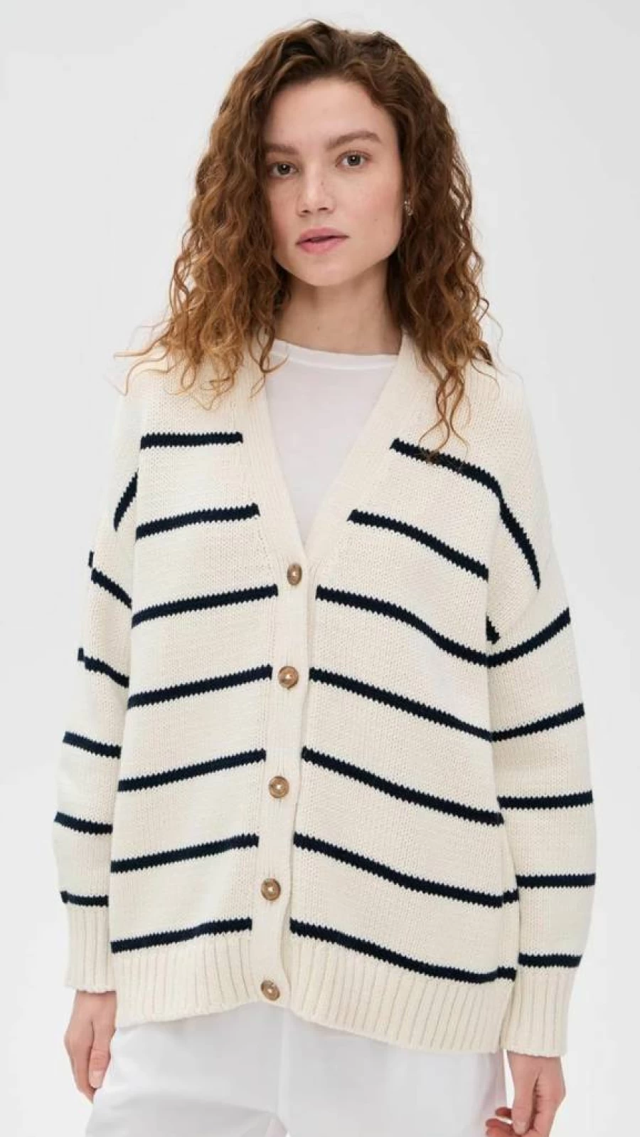 Jenni Kayne Women's Cashmere Cardigan Sweater - Luxury Soft Knit Chloe Style