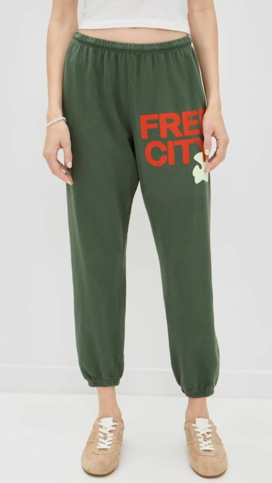 FREECITY Women's High-Waisted Casual Sweatpants - Soft Lounge Pants with Pockets - Comfortable Athletic Joggers for Women