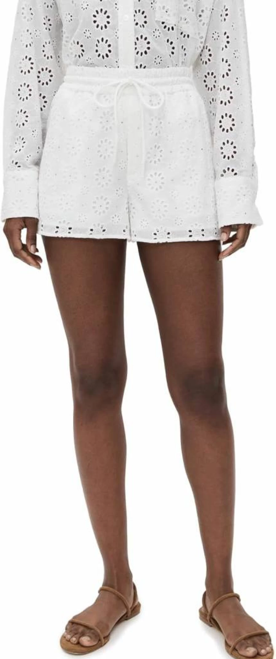 Le Superbe Women's Lace Boxer Shorts - Elegant Eyelet Design Comfortable Cotton Underwear