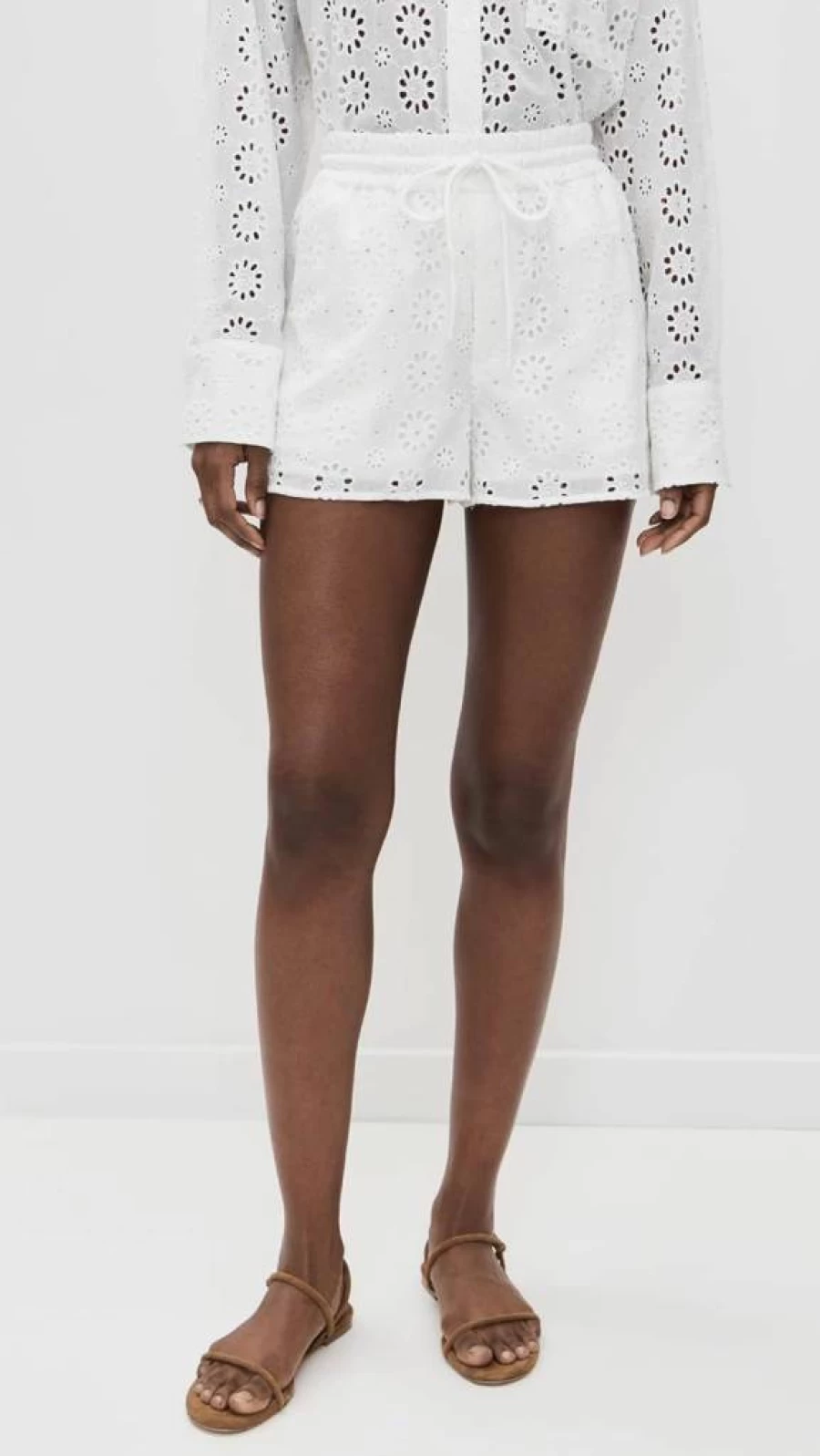 Le Superbe Women's Lace Boxer Shorts - Elegant Eyelet Design Comfortable Cotton Underwear