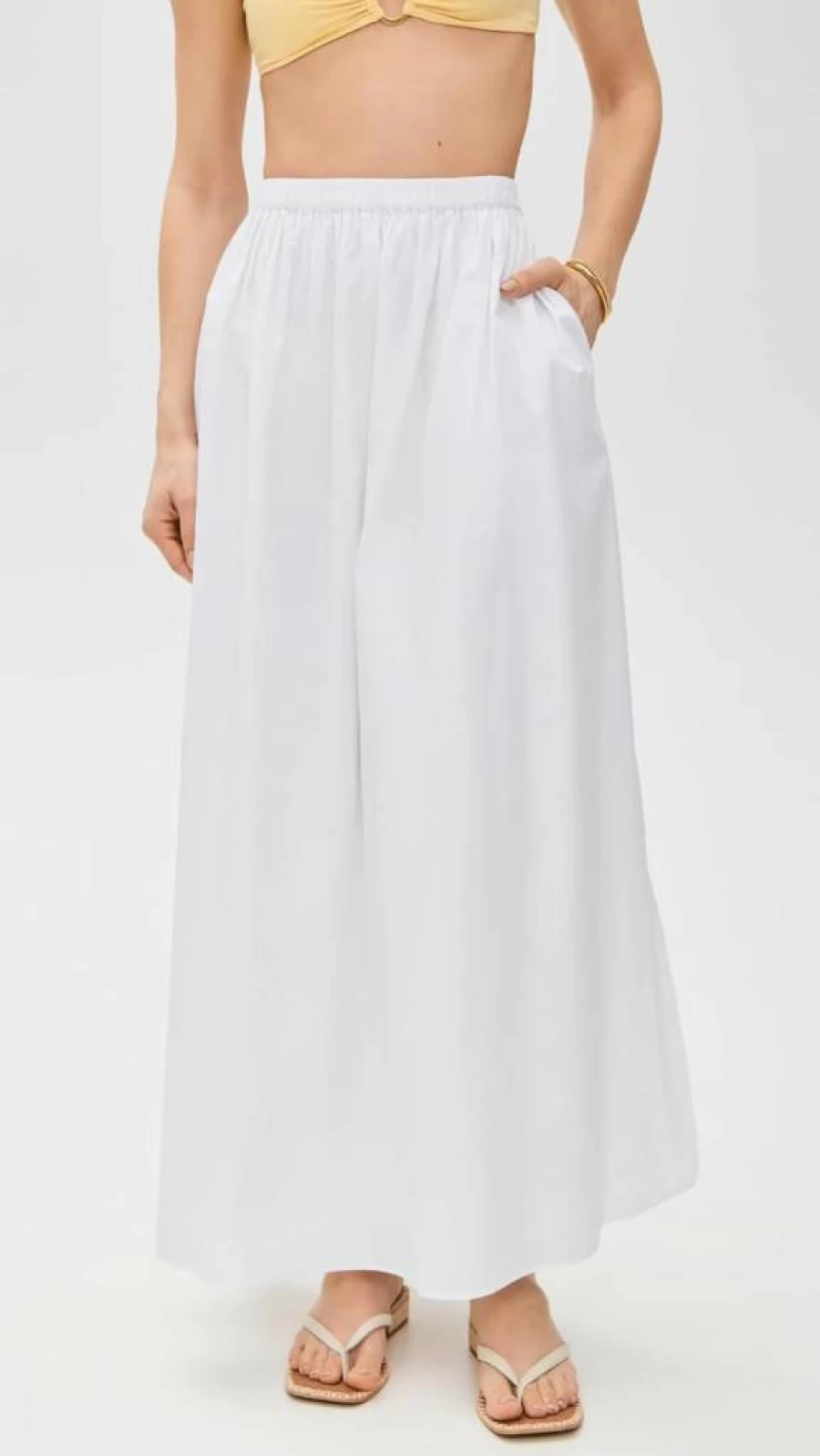 Playa Lucila Women's Flowy Maxi Skirt - Elegant Long Boho Skirt for Summer