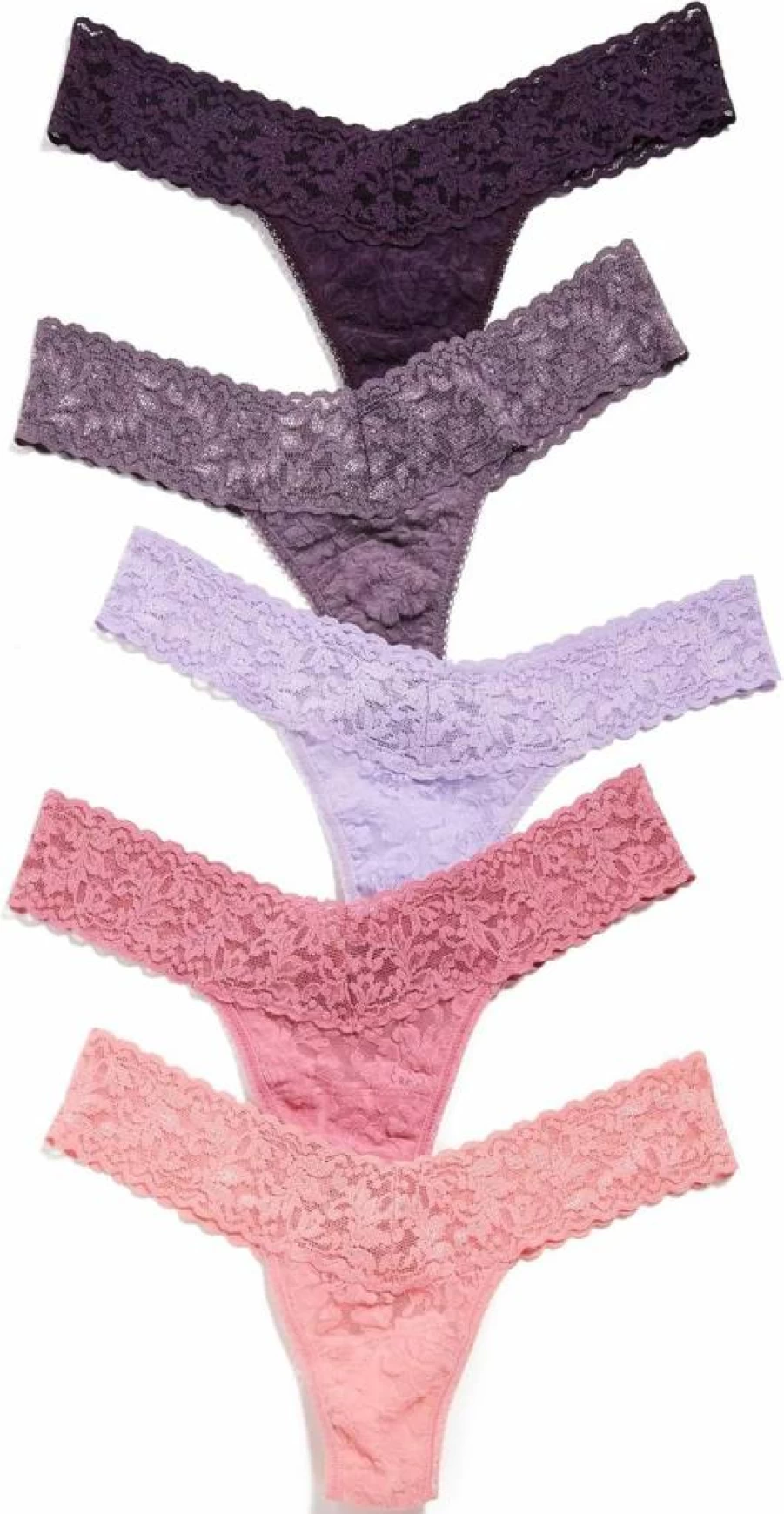 Hanky Panky Printed Box 5-Pack Lower Thong Underwear for Women