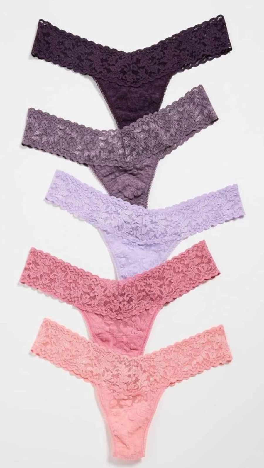 Hanky Panky Printed Box 5-Pack Lower Thong Underwear for Women