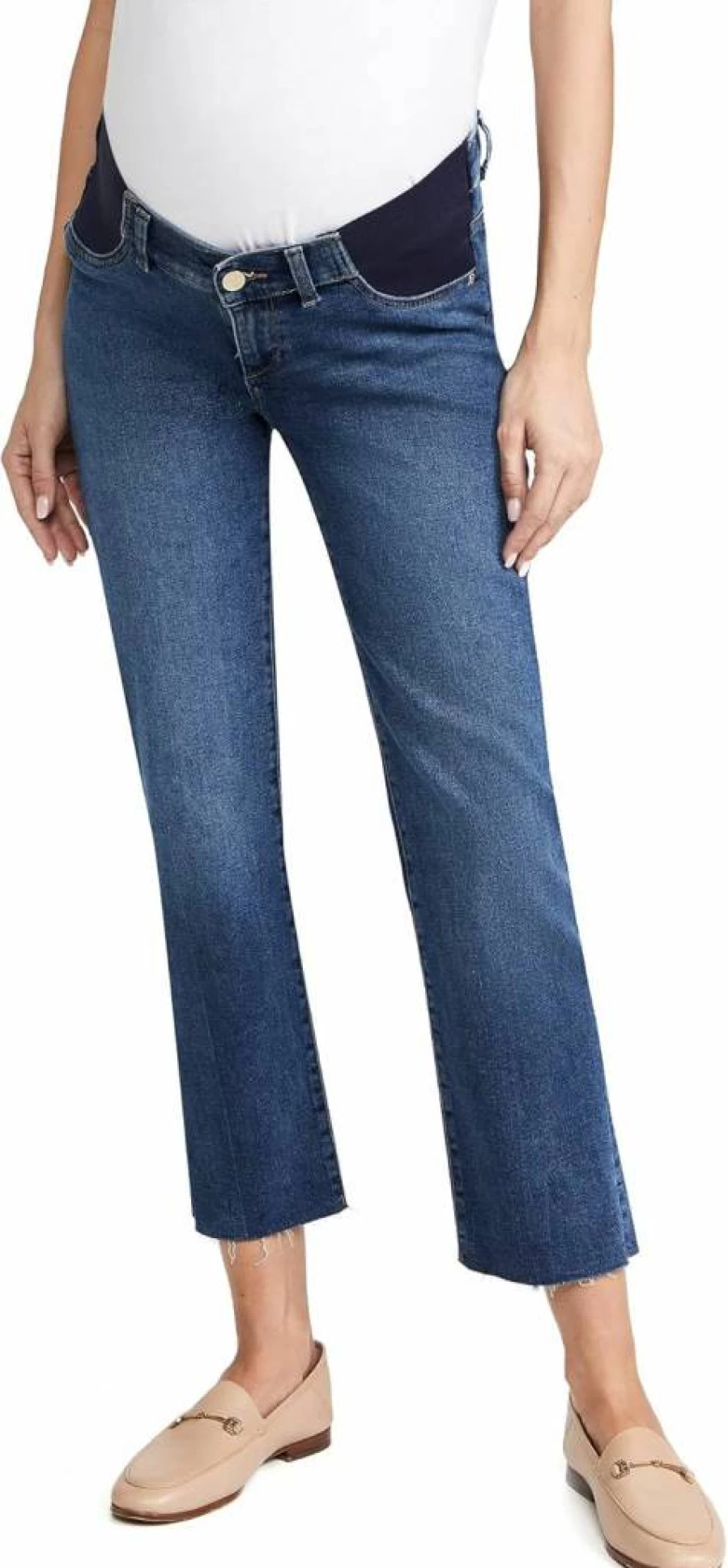 DL1961 Women's Patti Straight Leg Maternity Jeans for Pregnancy Comfort