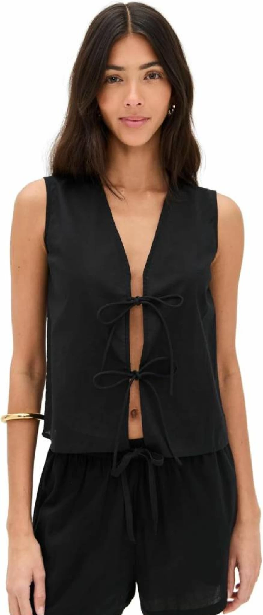 Playa Lucila Women's V Neck Sleeveless Summer Top - Lightweight Casual Blouse for Women