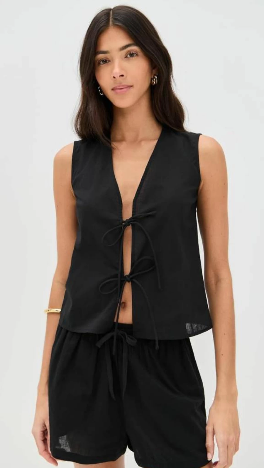 Playa Lucila Women's V Neck Sleeveless Summer Top - Lightweight Casual Blouse for Women