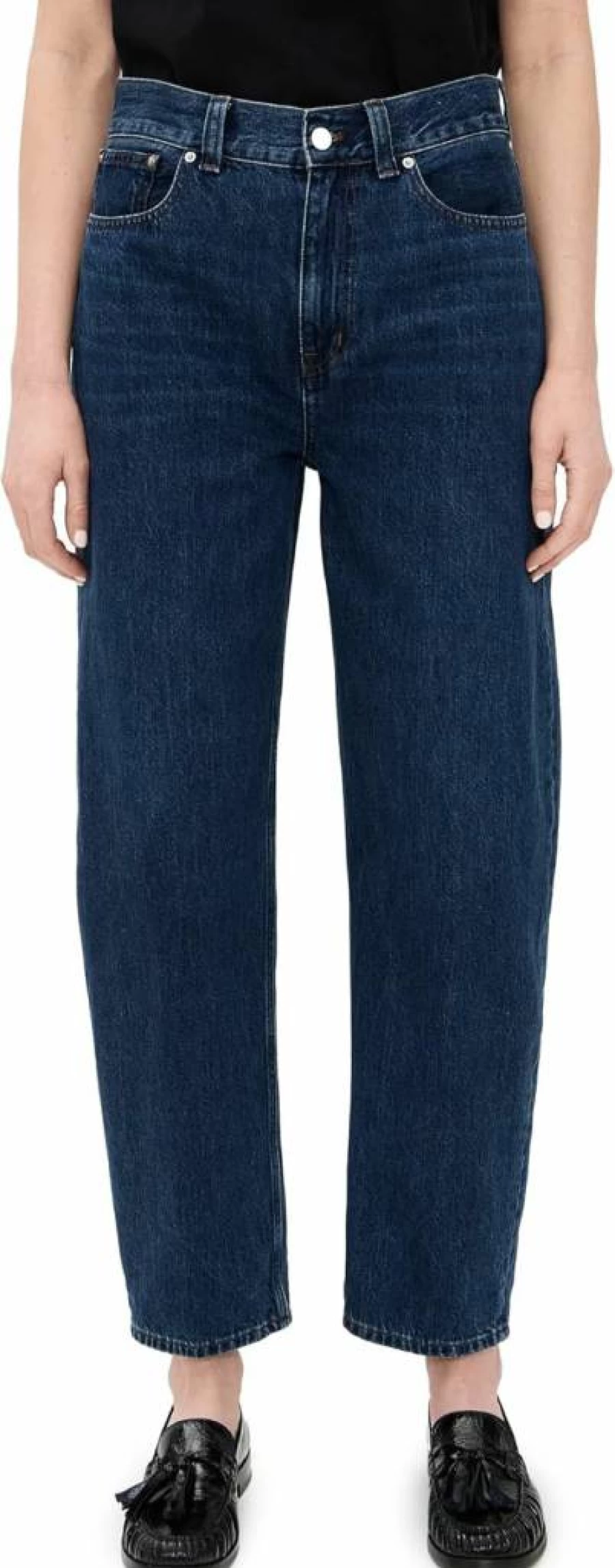 Madewell Women's High-Rise Arc Leg Jeans - Classic Fit Stretch Denim Pants