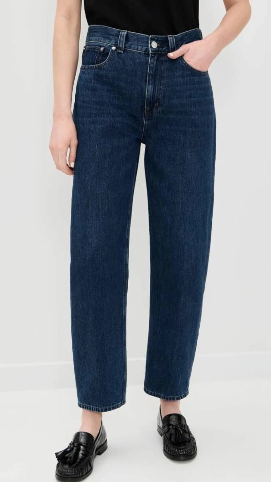 Madewell Women's High-Rise Arc Leg Jeans - Classic Fit Stretch Denim Pants