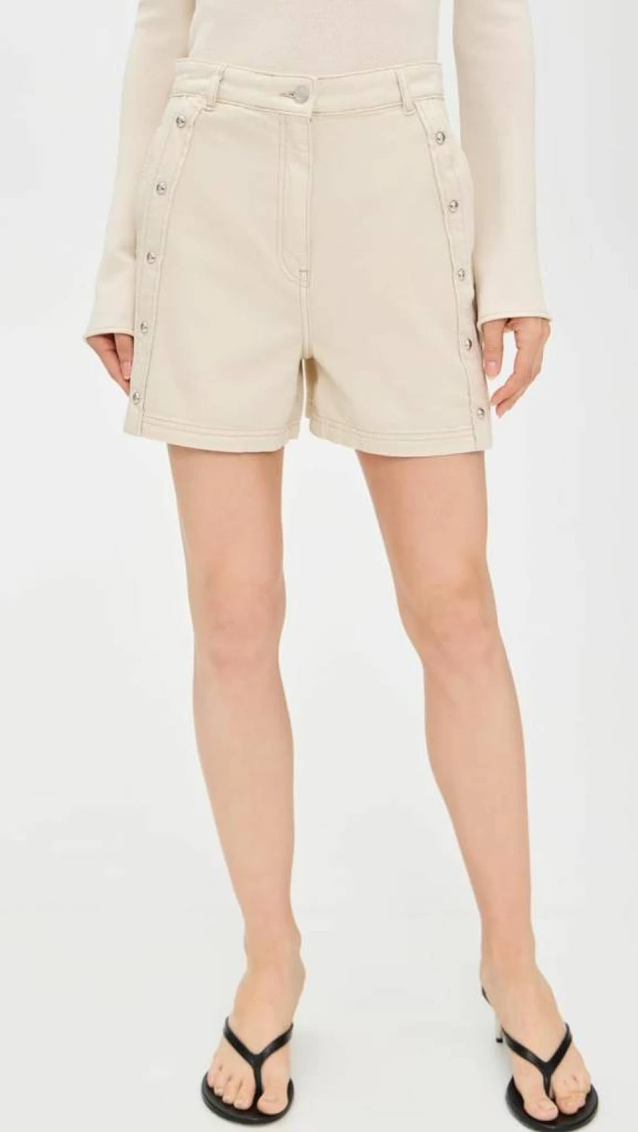 IRO Women's Fayez High-Waisted Denim Shorts - Trendy Distressed Summer Fashion