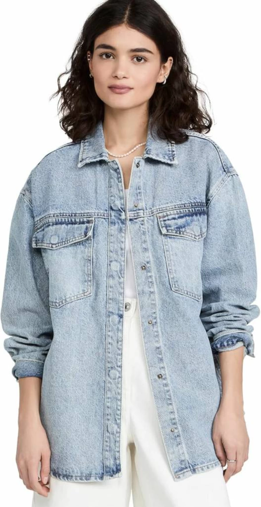 Pistola Denim Women's Mandy Oversized Denim Shacket Jacket Coat