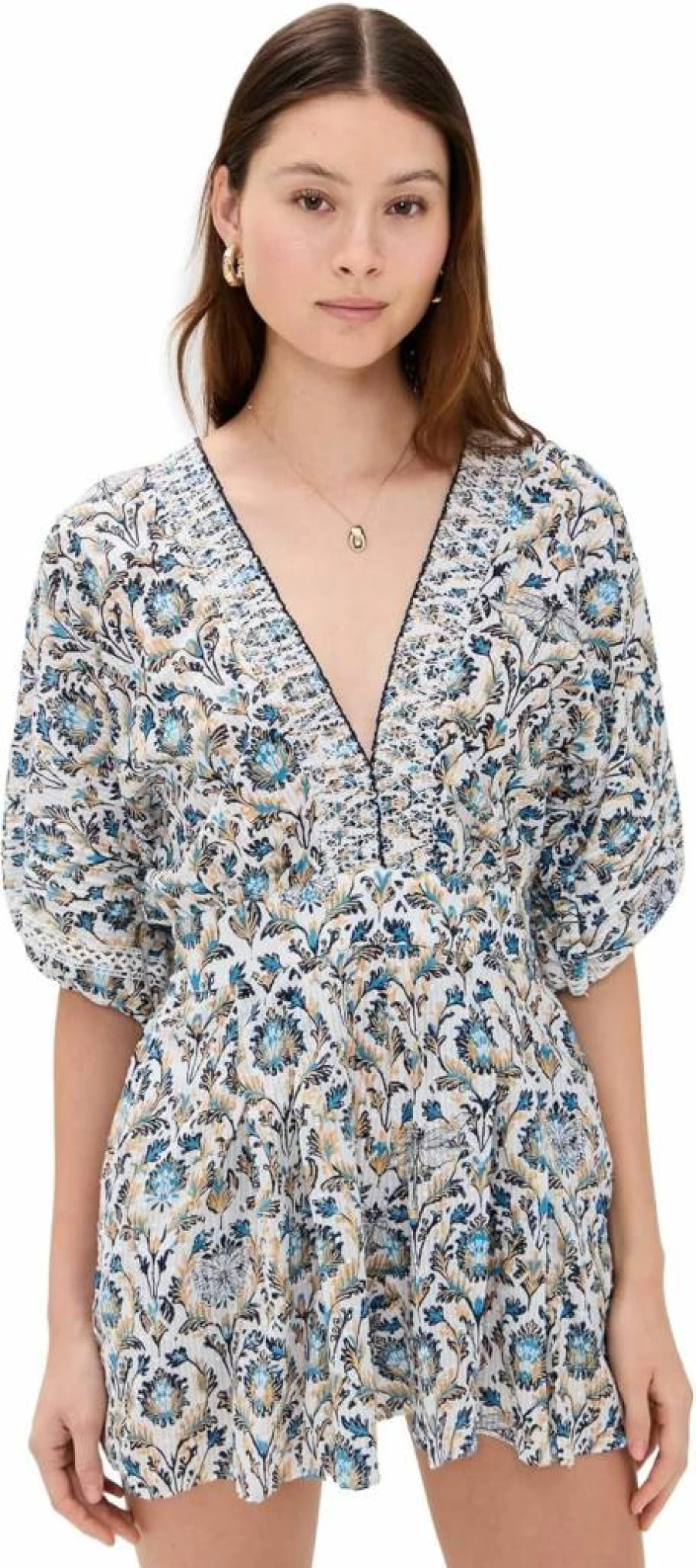 Poupette St Barth Women's Chantal Striped Short Jumpsuit - Casual Summer Romper