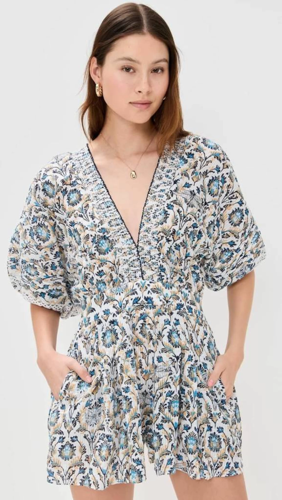 Poupette St Barth Women's Chantal Striped Short Jumpsuit - Casual Summer Romper