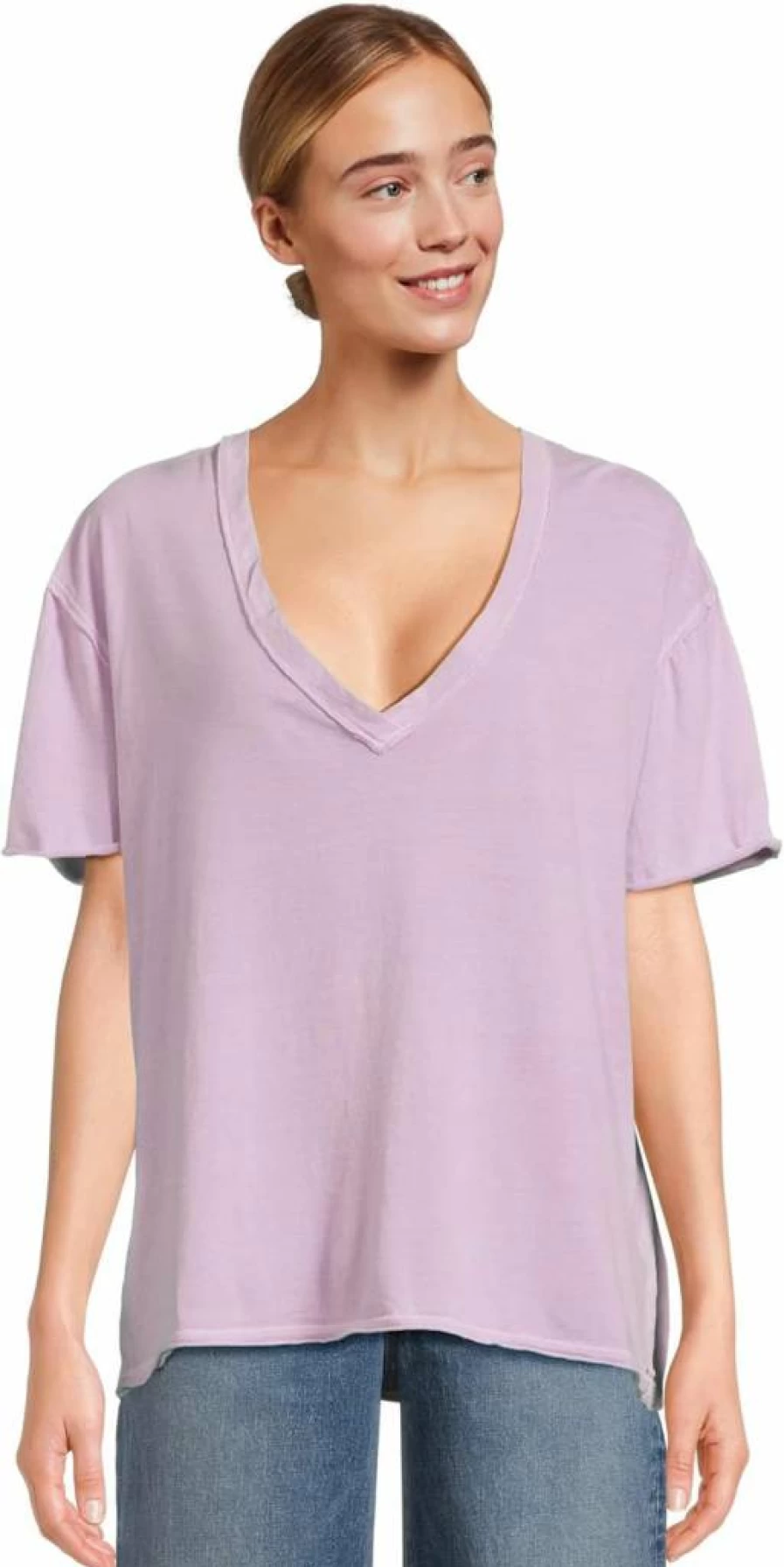 Free Women's Nina Tee by Free People - Soft Vintage Style Short Sleeve Top