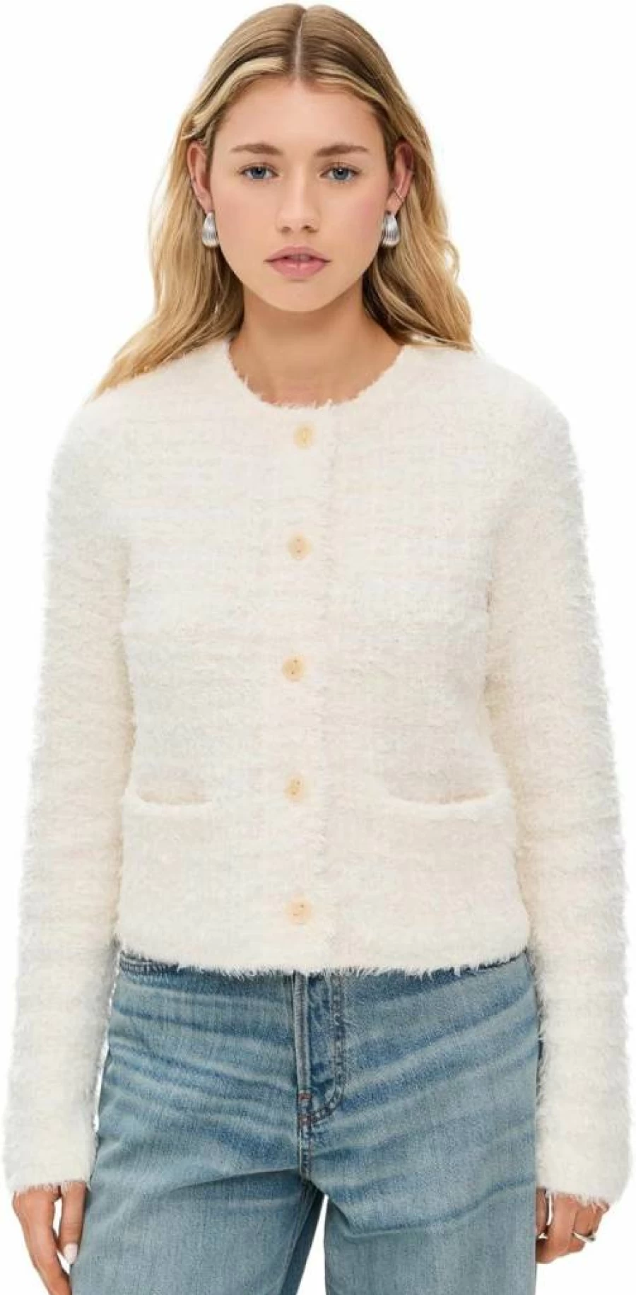 Vince Women's Embroidered Brocade Jacket Cardigan - Elegant Knit Wrap Coat for Women