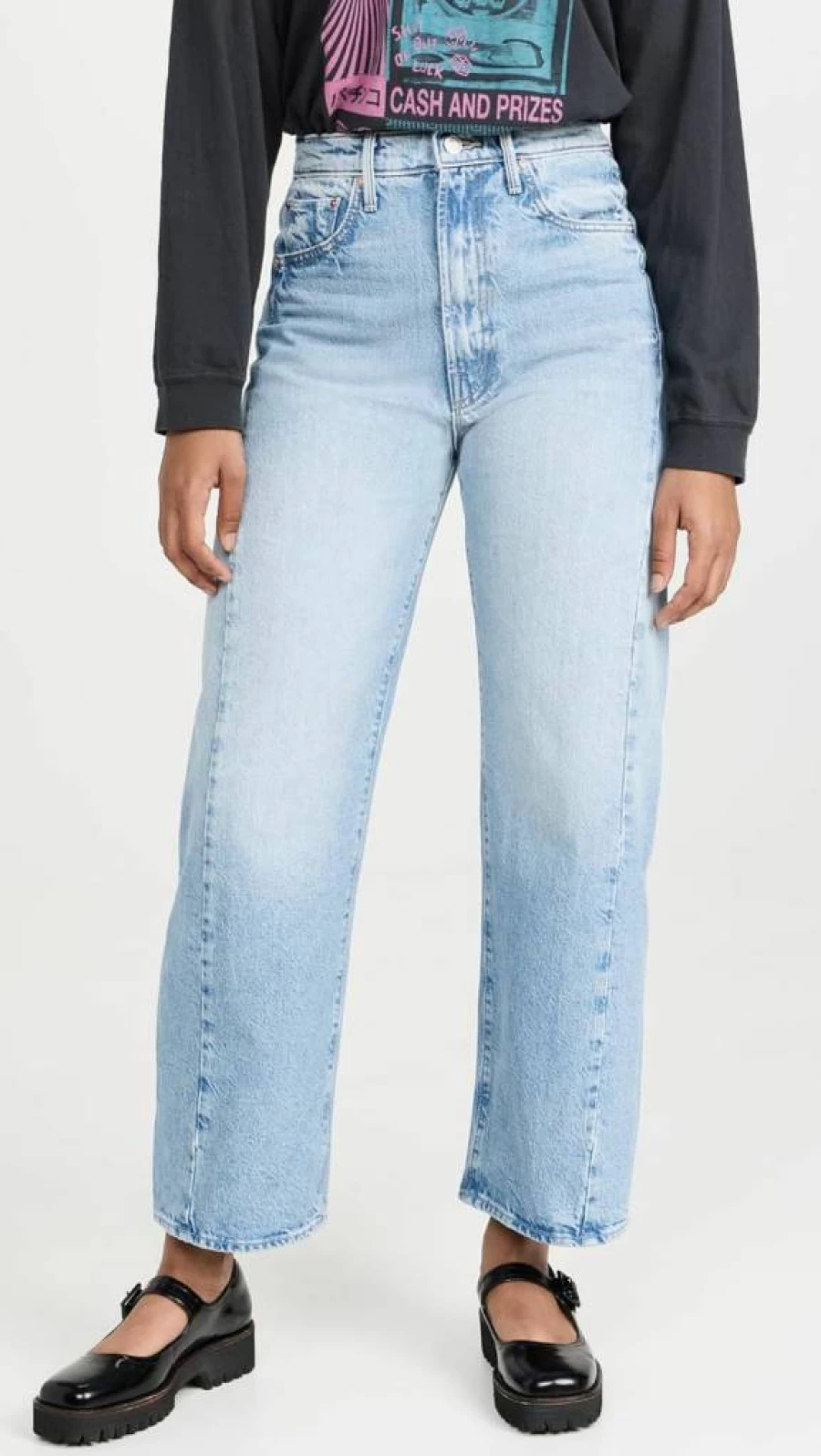 MOTHER Women's The Half Pipe Ankle Jeans - High-Waisted Slim Fit Denim Pants