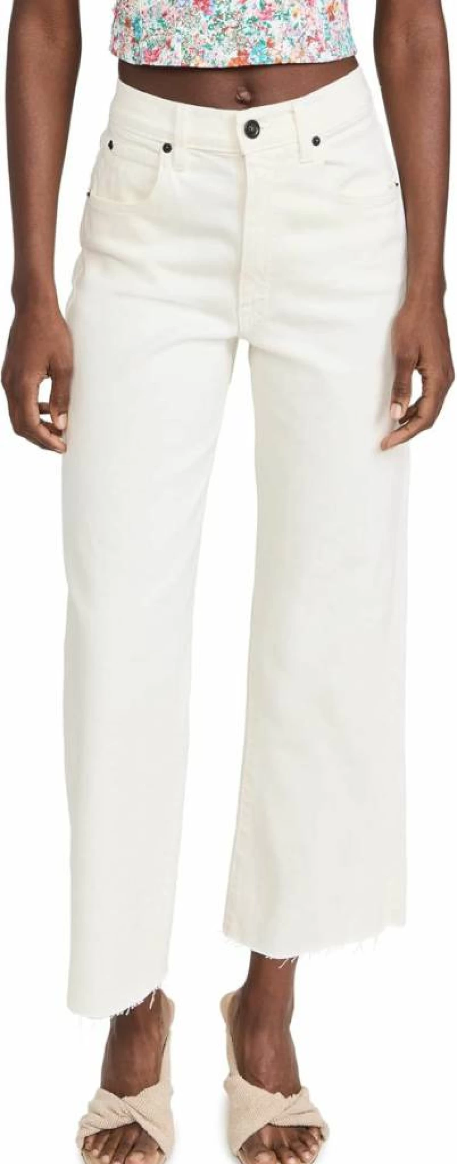 SLVRLAKE Women's Grace Crop Jeans - High Waisted Slim Fit Denim Pants for Women