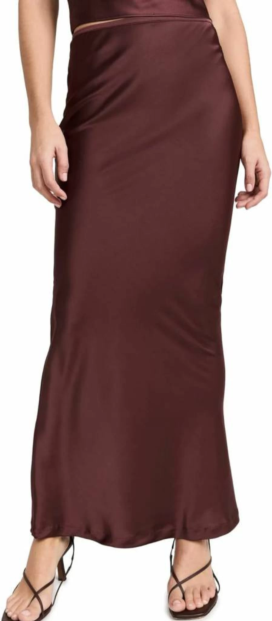 Lioness Women's Satin Maxi Skirt - Elegant Hudson Style Long Skirt for Women