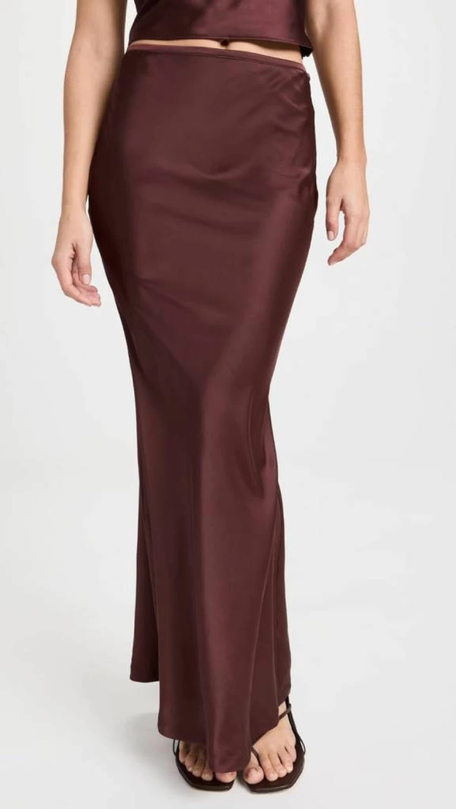 Lioness Women's Satin Maxi Skirt - Elegant Hudson Style Long Skirt for Women