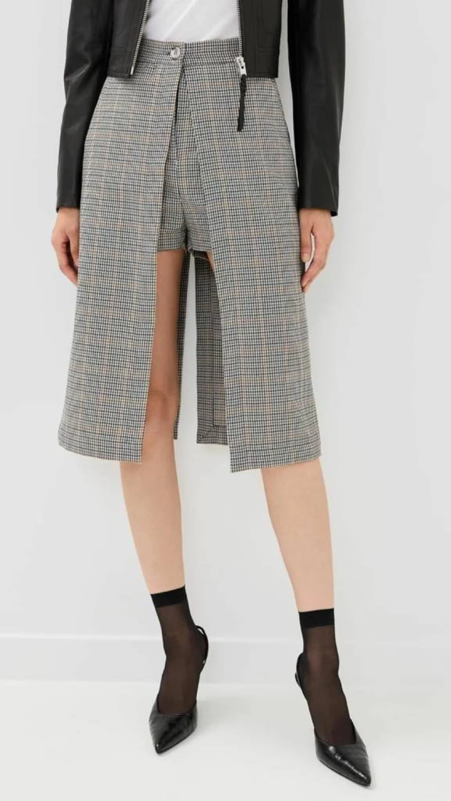 HALFBOY Women's High-Waisted Bermuda Skirt - Casual Summer Denim Short Skirt for Women