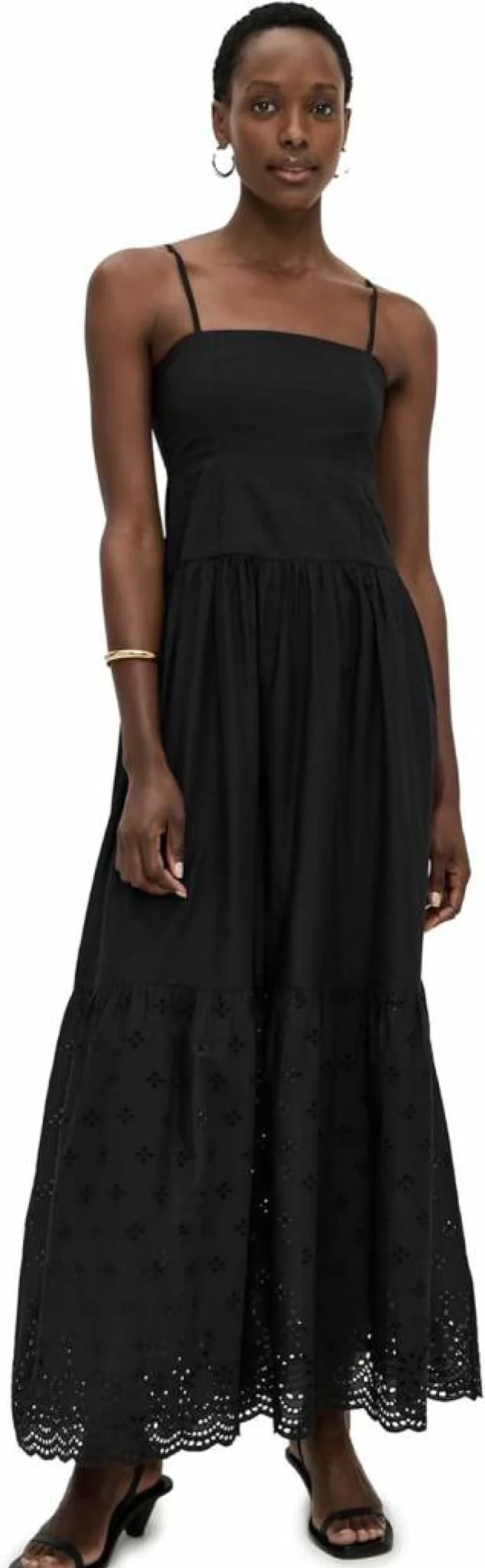 Playa Lucila Women's Square Neck Maxi Dress - Elegant Long Summer Beach Dress with Flowy Skirt