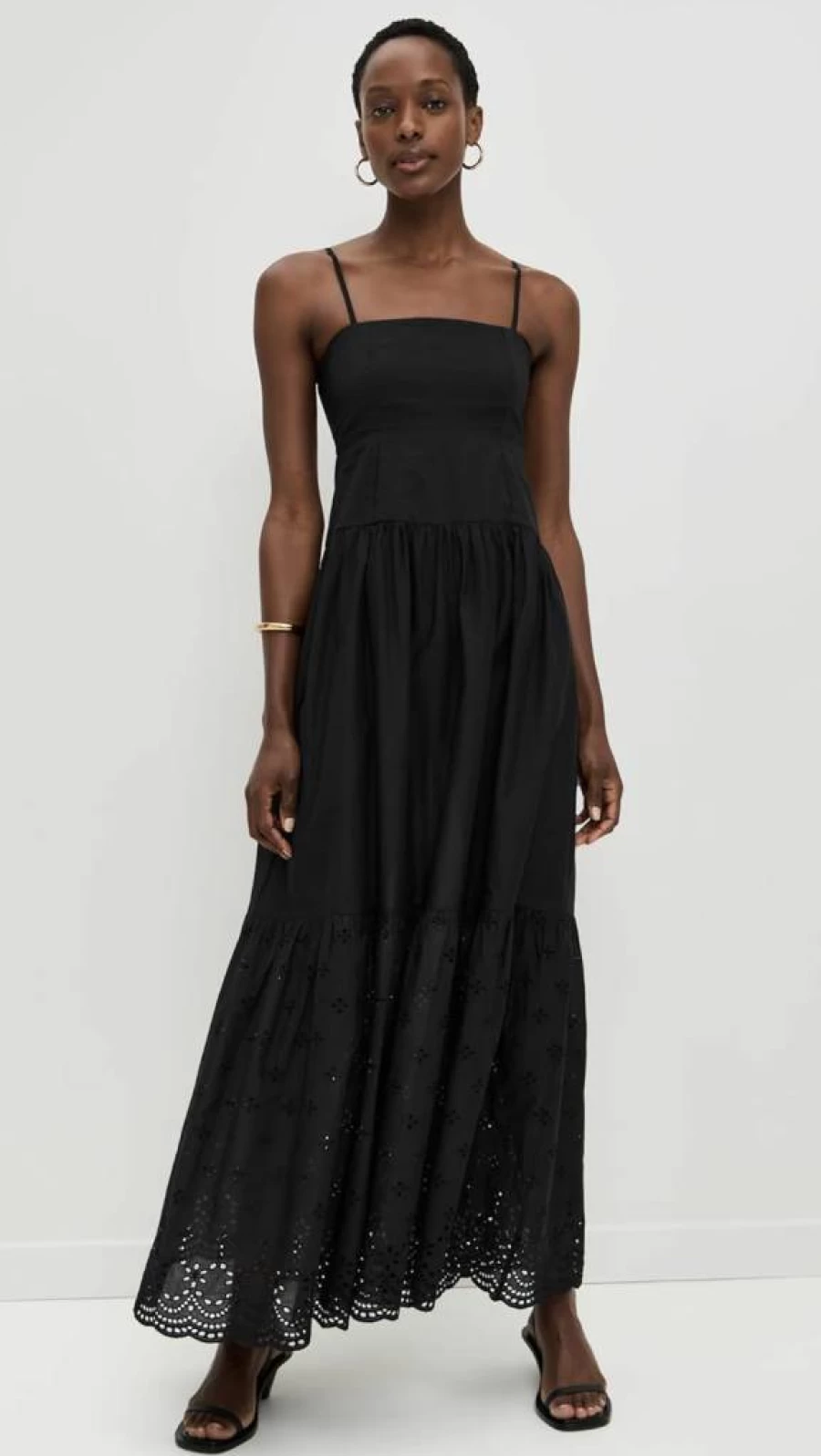 Playa Lucila Women's Square Neck Maxi Dress - Elegant Long Summer Beach Dress with Flowy Skirt