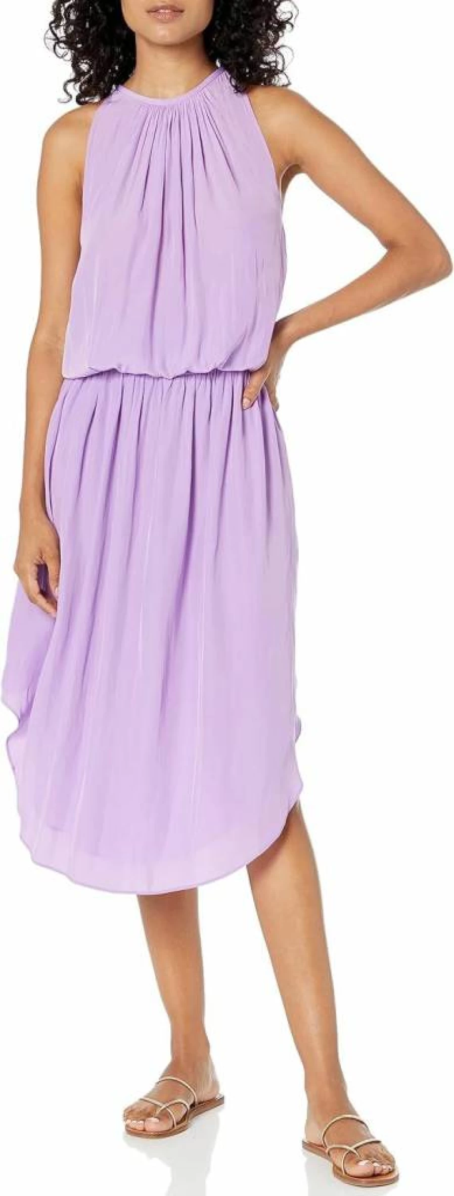 Ramy Brook Audrey High Neck Midi Dress for Women - Elegant Feminine Style