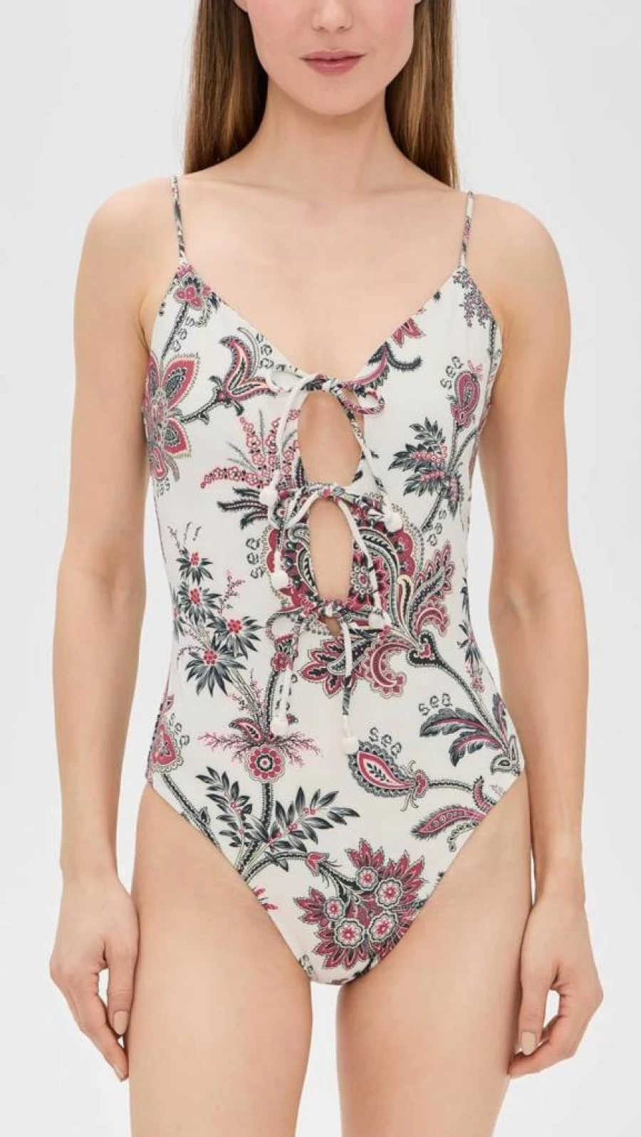 Sea Women's Cassandra Printed Tie-Front One-Piece Swimsuit