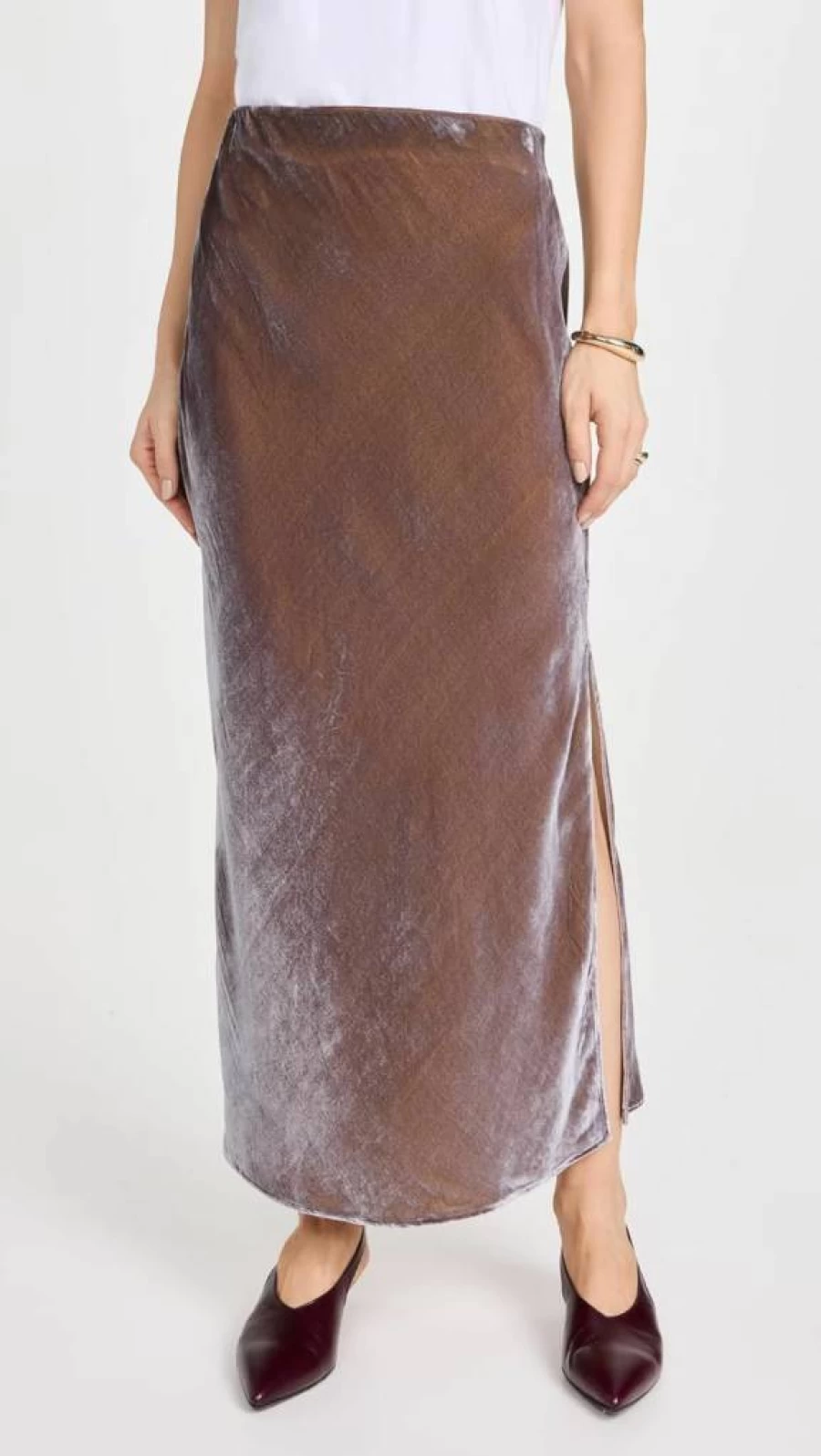 Madewell Women's Solana Velvet Maxi Skirt - Soft Slip-On Style for Elegant Outfits