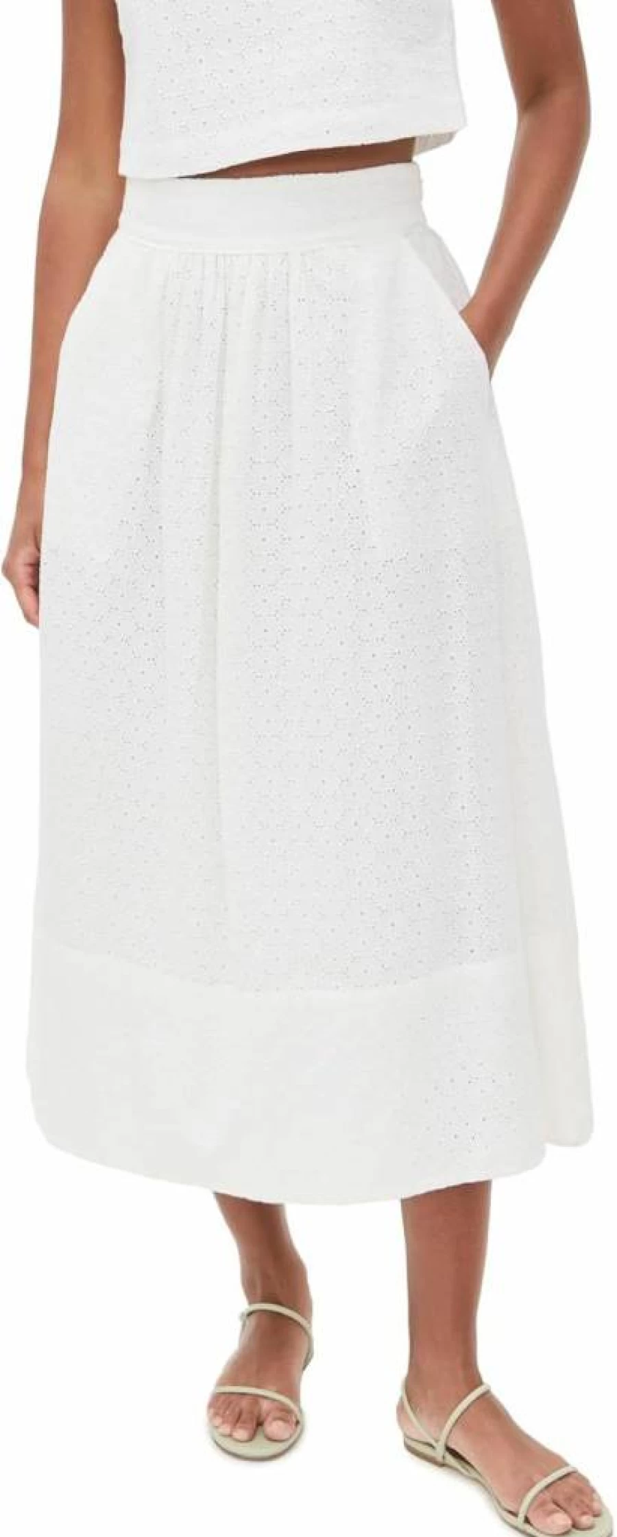 PAIGE Women's OJAI Denim Skirt - High Waisted A-Line Vintage Washed Blue Jeans Mini Skirt