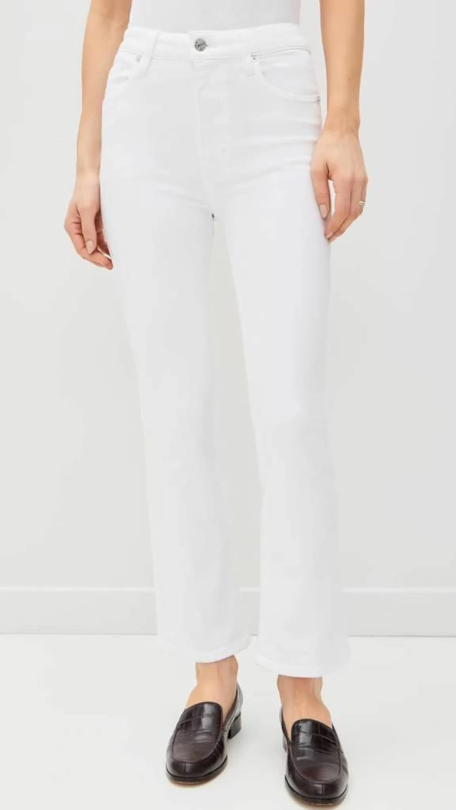 FRAME The Reboot Crop Jeans for Women - High-Waisted Slim Fit Stretch Denim
