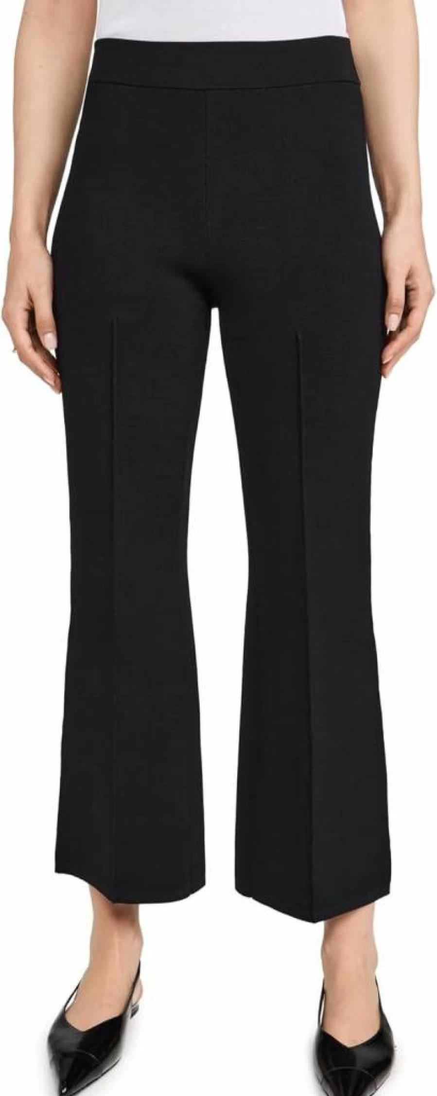 Apiece Apart Women's Rene High-Rise Pull On Pants - Comfortable Stretch Travel Trousers