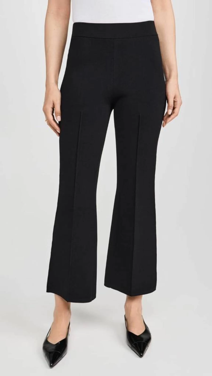 Apiece Apart Women's Rene High-Rise Pull On Pants - Comfortable Stretch Travel Trousers