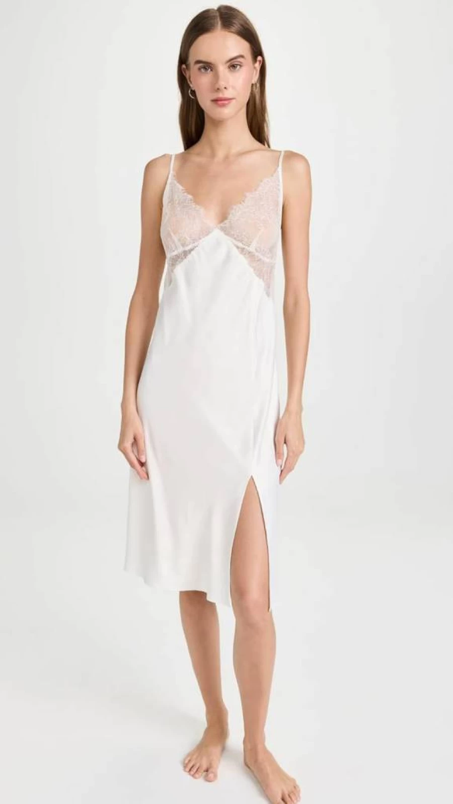 Honeydew Intimates Women's Sexy Lace Chemise Nightgown - Soft Woven Slip Dress for Sleep & Lounge
