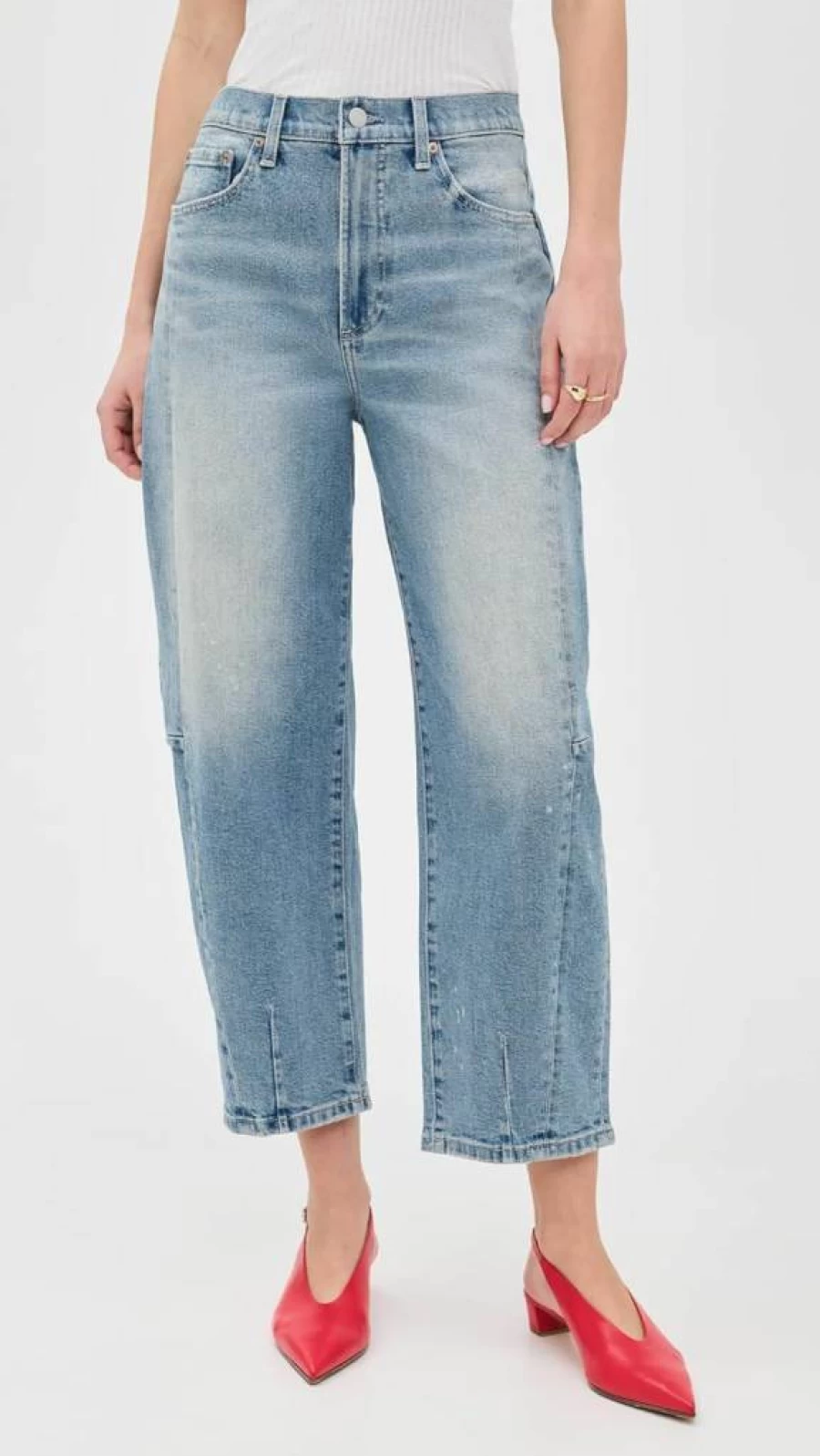 Pistola Denim Women's High-Rise Slim Fit Kendall Jeans - Vintage Blue Stretch Denim Pants