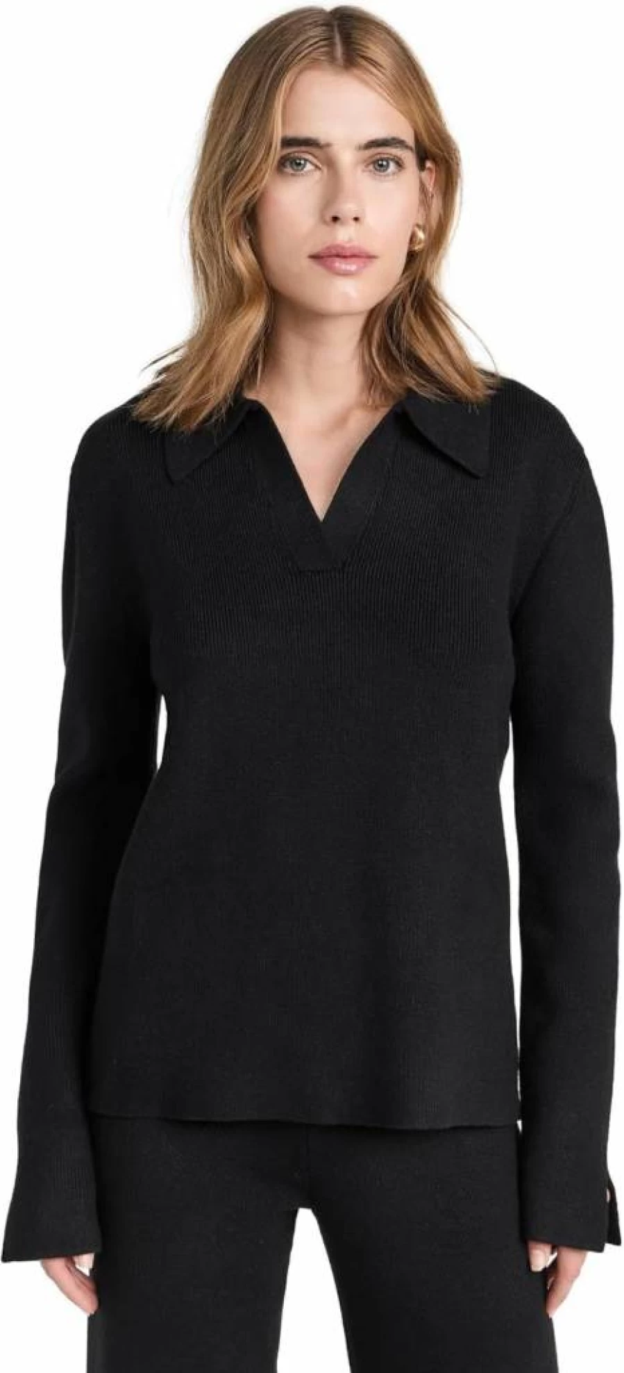 English Factory Women's Classic Collared Knit Sweater – Timeless Style & Comfort