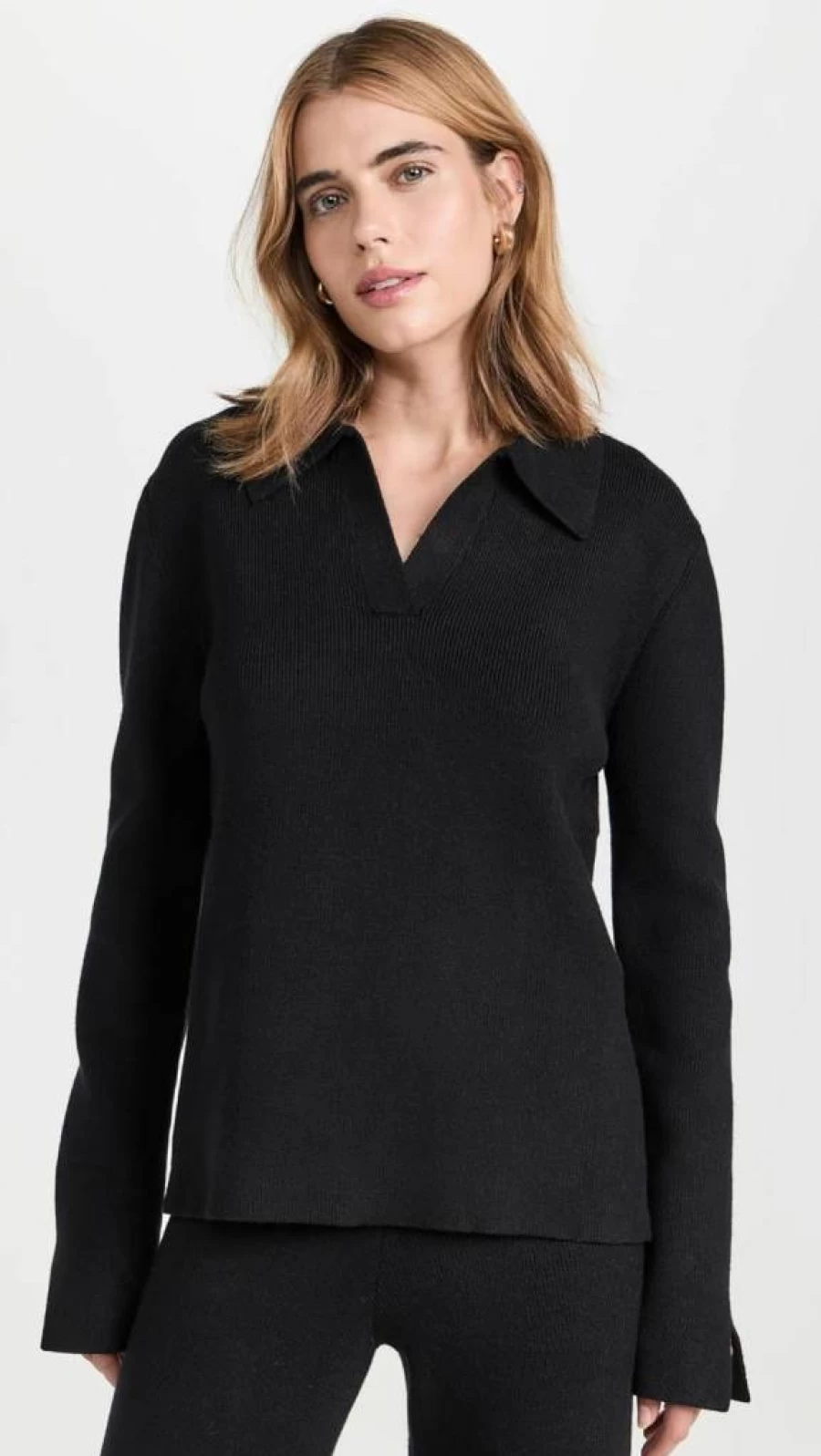 English Factory Women's Classic Collared Knit Sweater – Timeless Style & Comfort