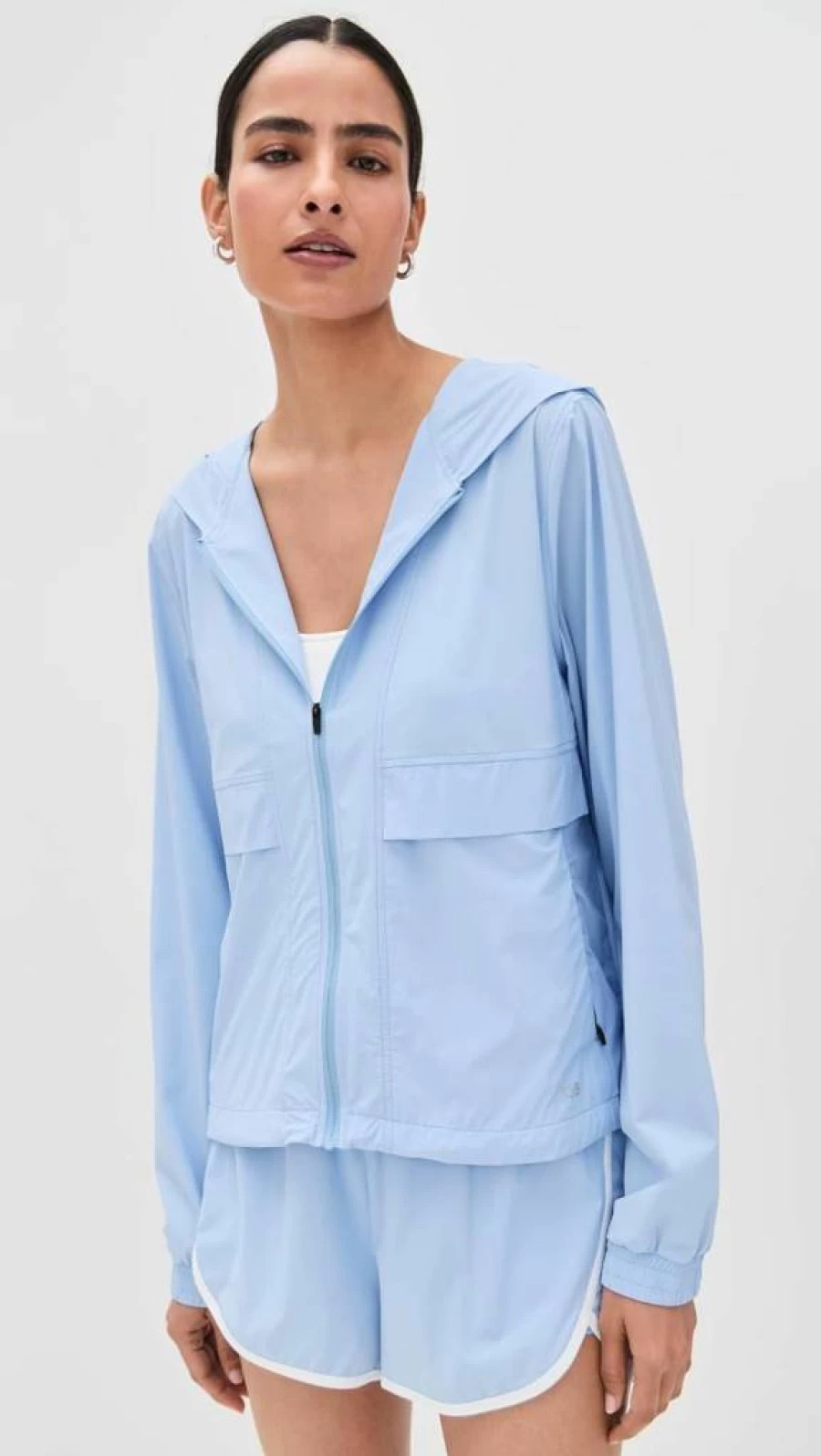 SPLITS59 Women's Megan Woven Nylon Jacket – Lightweight Water-Resistant Outerwear