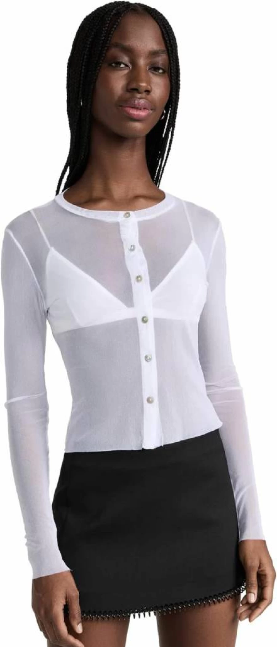 Only Hearts Women's Sheer Tulle Cardigan - Elegant Lace Knit Cover-Up
