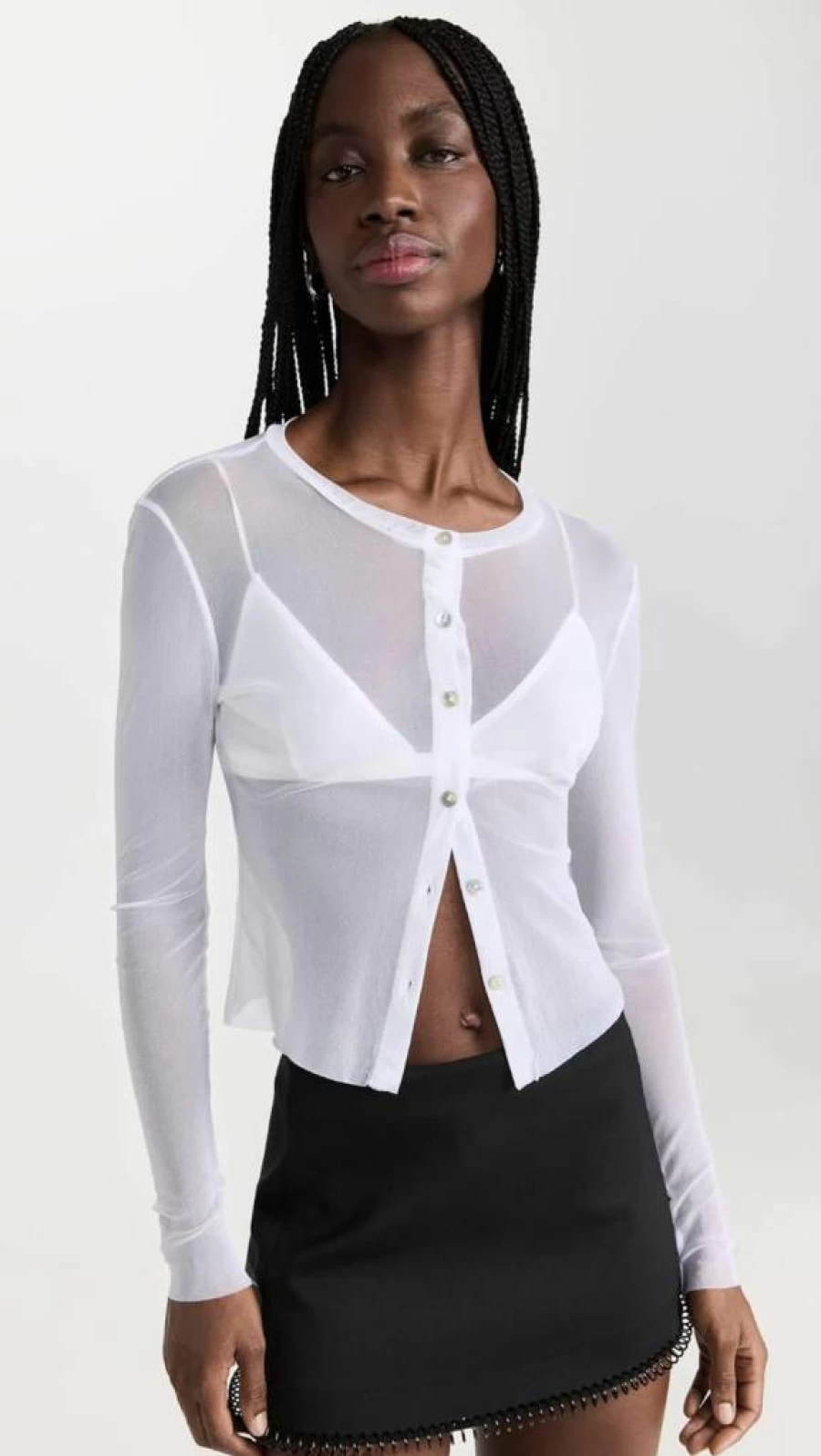 Only Hearts Women's Sheer Tulle Cardigan - Elegant Lace Knit Cover-Up