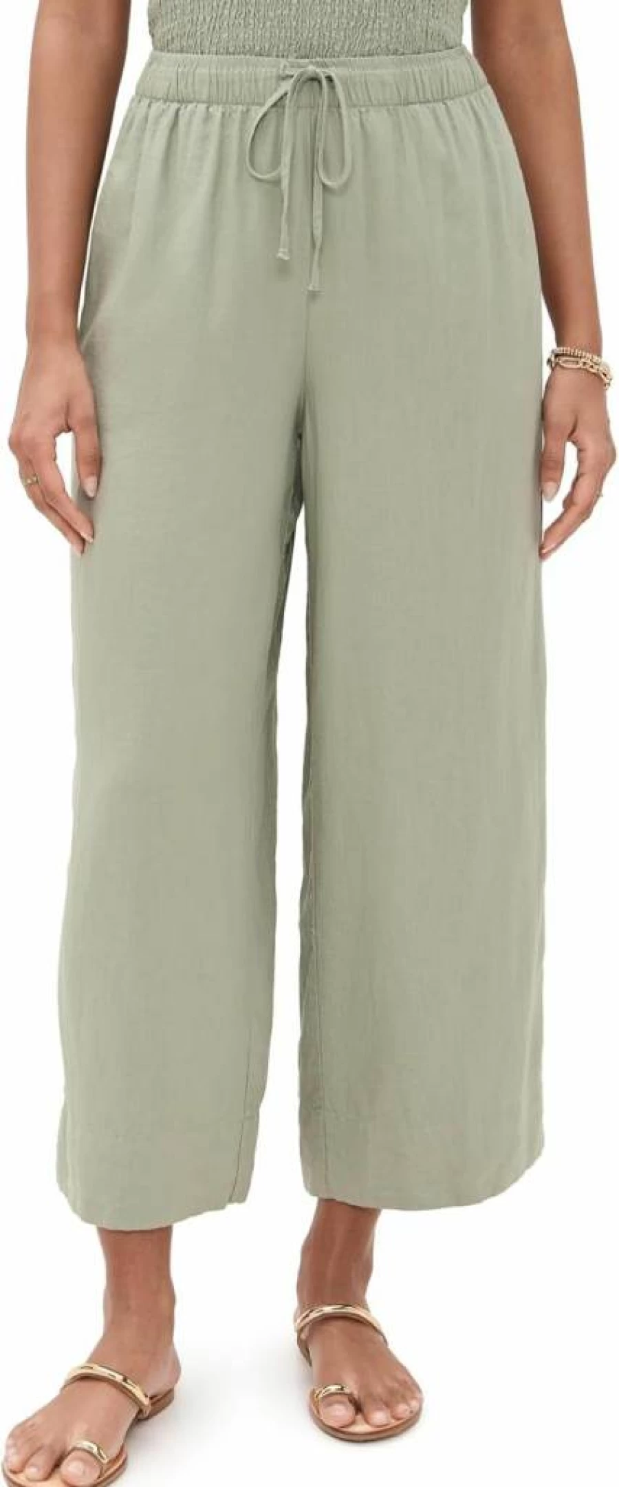 Z SUPPLY Women's Easton High-Waisted Linen Pants - Relaxed Fit Summer Casual Trousers
