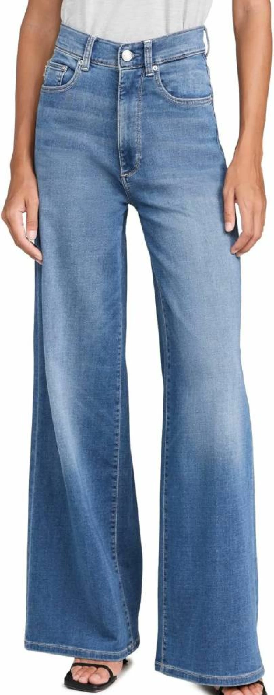 DL1961 Women's Hepburn High Rise Wide Leg Jeans - Softwear Denim for Comfort & Style