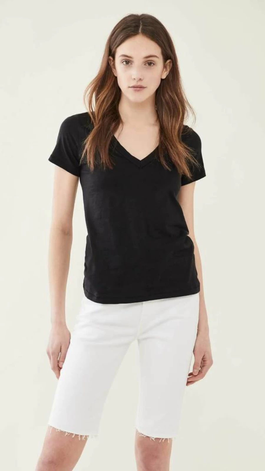 Rag & Bone Women's The Vee Short Sleeve T-Shirt | Casual Cotton Tee