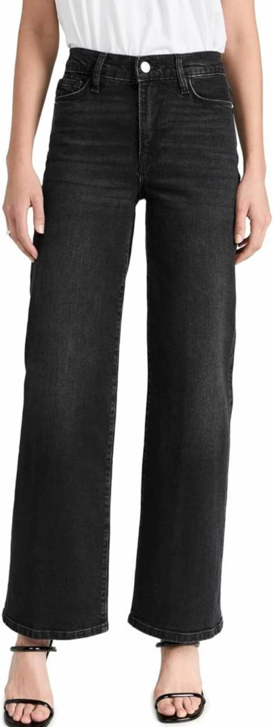 FRAME Women's High-Waisted Slim Fit Palazzo Jeans - Stretch Denim for Comfort & Style