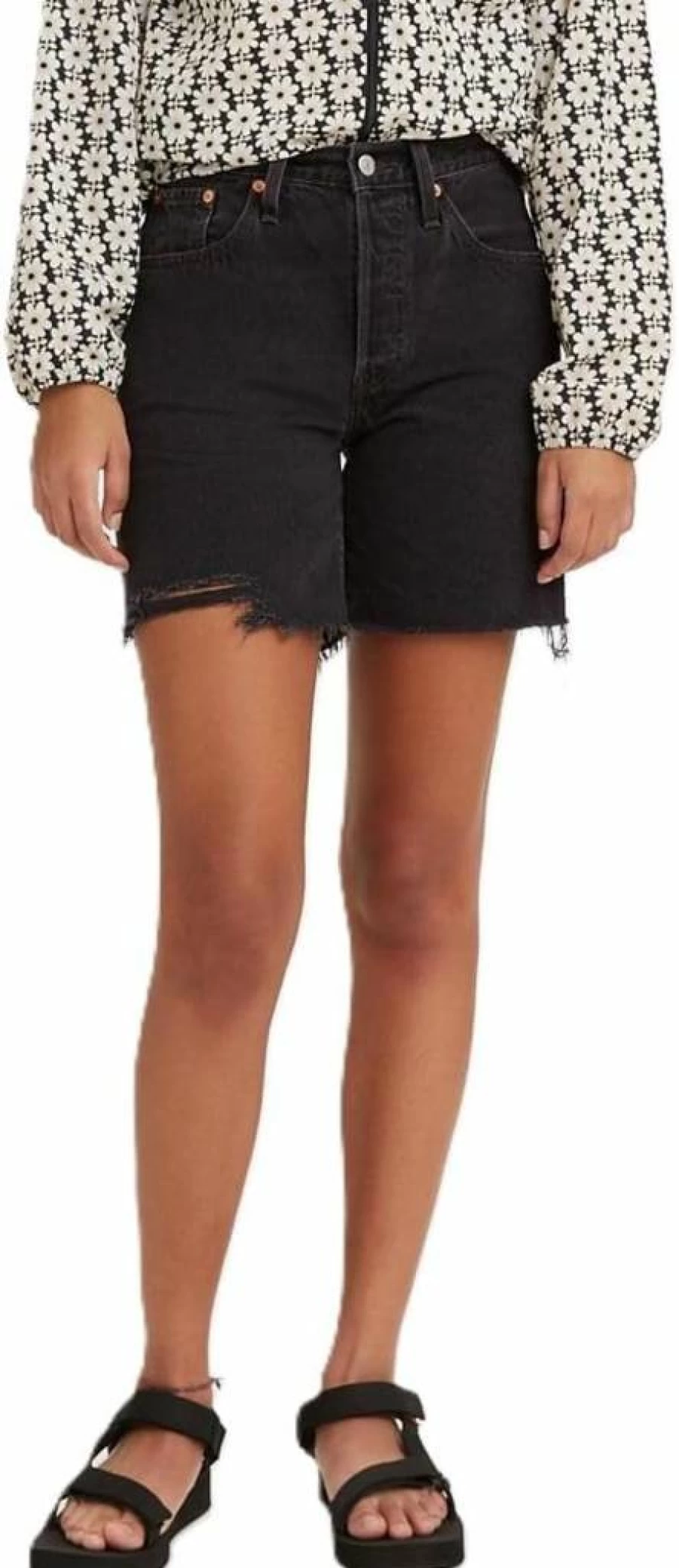 Levi's Women's 501 Mid Thigh Shorts | Premium Denim Shorts for Women