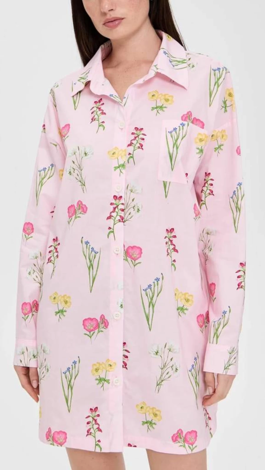 BedHead Pajamas Women's Cotton Poplin High-Low Sleepshirt - Comfortable & Stylish Nightwear