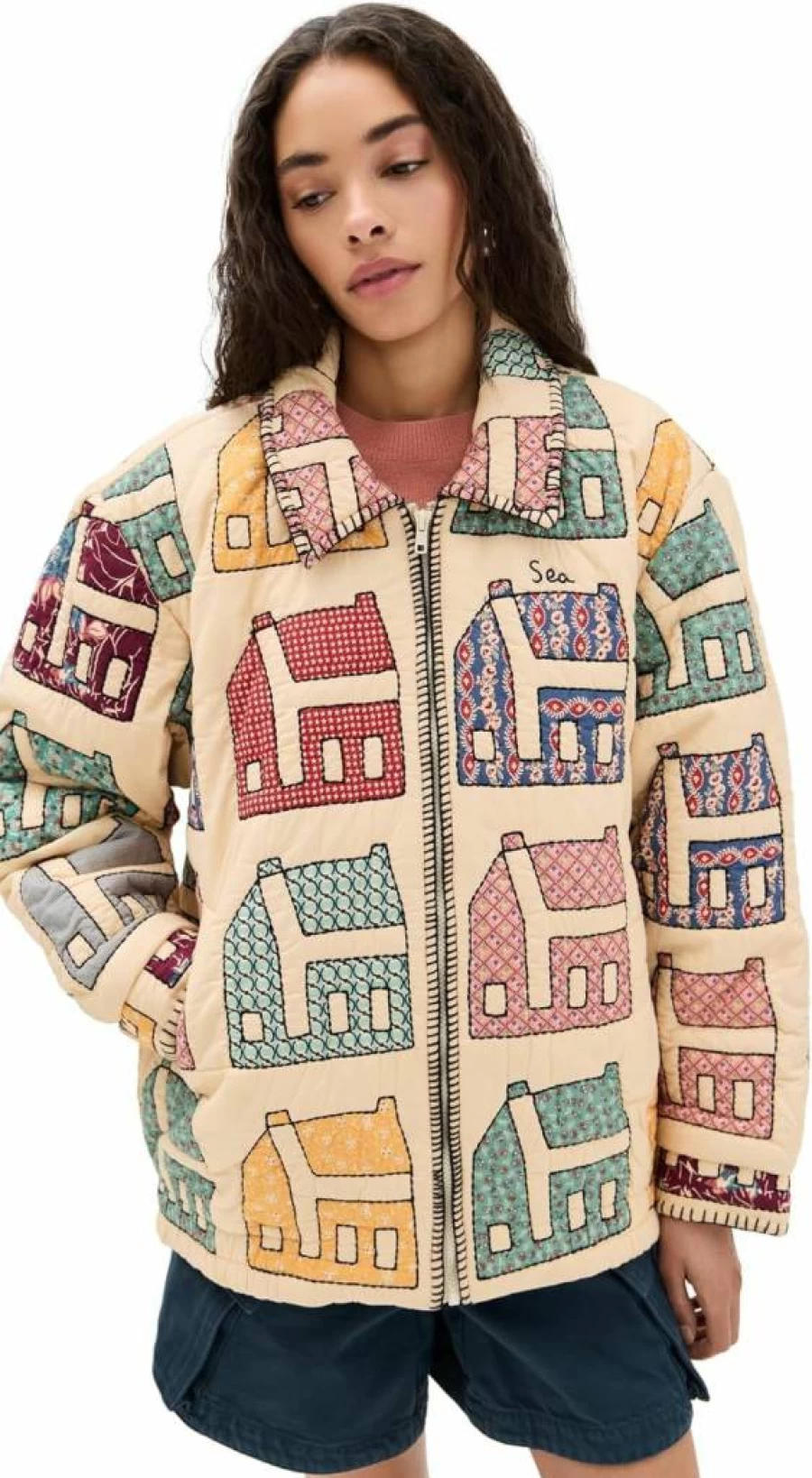 Sea Women's Anneliese Quilted Jacket - Water-Resistant Winter Coat with Hood