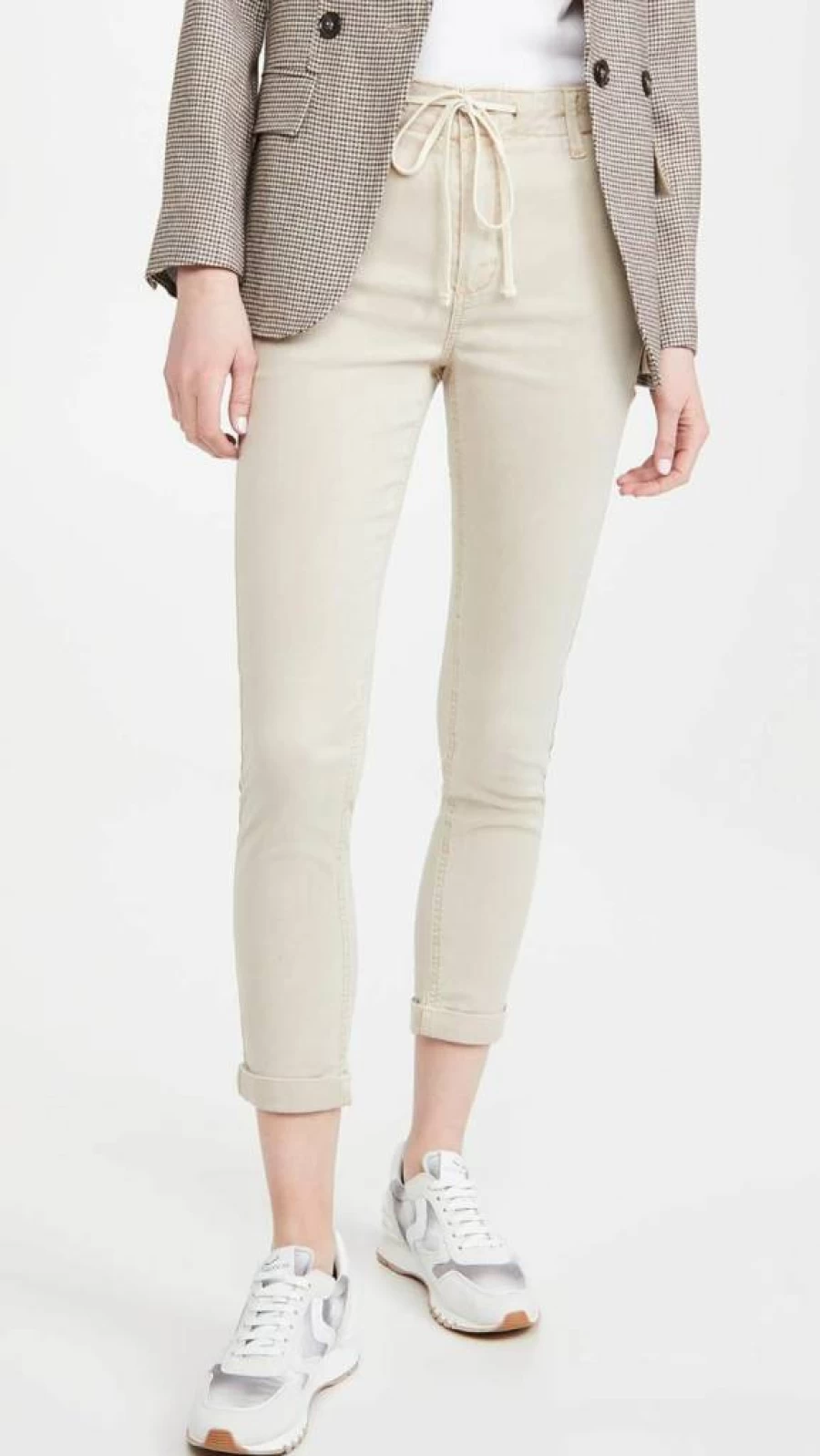 PAIGE Women's Christy High-Waisted Drawstring Pants - Comfortable Casual Trousers for Women