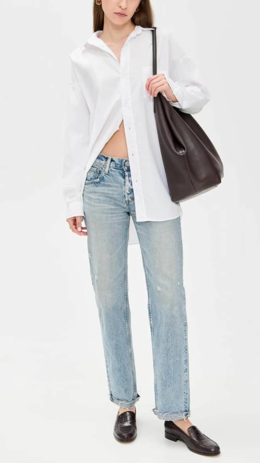 MOUSSY VINTAGE Women's ARVERNE Straight Low Rise Jeans - Classic Blue Denim Pants for Women